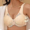 thumbnail image 5 of Non-Wired Bra with Front Closure, Sports Bra with Front Opening Lace Comfortable Everyday Bra for Yoga and Sports Sleep Bra Push Up Shape, 5 of 5