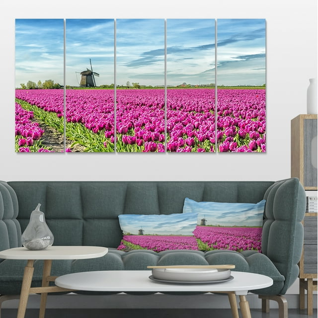 Campagne Traditionnelle de la Hollande - Impression d'Art sur Toile Paysage