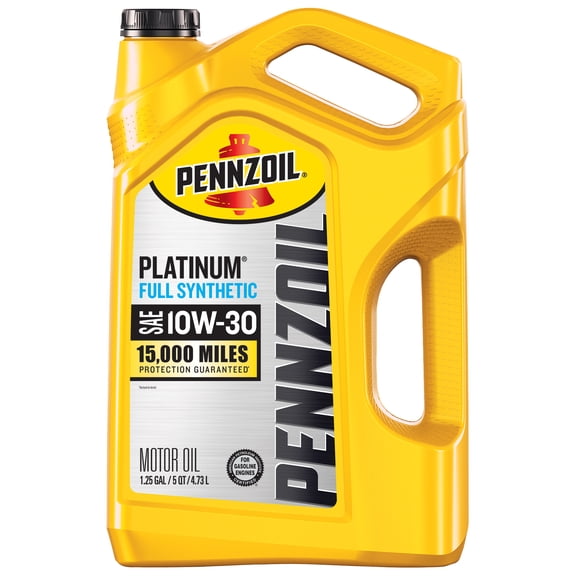Pennzoil Platinum Full Synthetic 10W-30 Motor Oil, 5 Quart