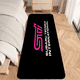 thumbnail image 3 of Alfombrilla de franela con estampado gráfico de coche de carreras Sti para baño, cocina, entrada, decoración del hogar, 3 of 5