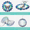 thumbnail image 3 of Wind Spinners Outdoor, Hanging Butterfly Outdoor Wind Spinner, Metal Wind Spinners for Patio Art Decorations, 3 of 5