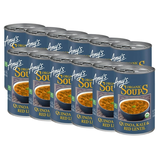 (12 pack) Amy's Organic Quinoa, Kale & Red Lentil Soup 14.4oz