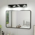 thumbnail image 3 of Miniyam 4-Lights LED Vanity Light, Modern Wall Sconce for Bathroom Over Vanity Mirror, Dimmable Light Fixture, Black, 3 of 9