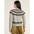 thumbnail image 4 of Free Assembly Women’s and Women's Plus Fair Isle Cardigan Sweater, Midweight, Sizes XS-4X, 4 of 6