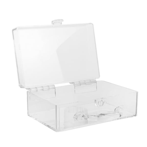 AURARMLET Small Clear Storage Box With Lid For Jewelry Organizer Acrylic Portable Case For Women 1Pcs