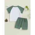 thumbnail image 6 of Loicainy Baby Toddler Boy Summer Outfits 3 6 9 12 18 24 Months Short Sleeve Letter Print Tops and Solid Color Drawstring Shorts Clothing, 6 of 9