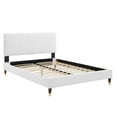 thumbnail image 2 of Modway Phillipa Performance Velvet Queen Platform Bed in White, 2 of 10