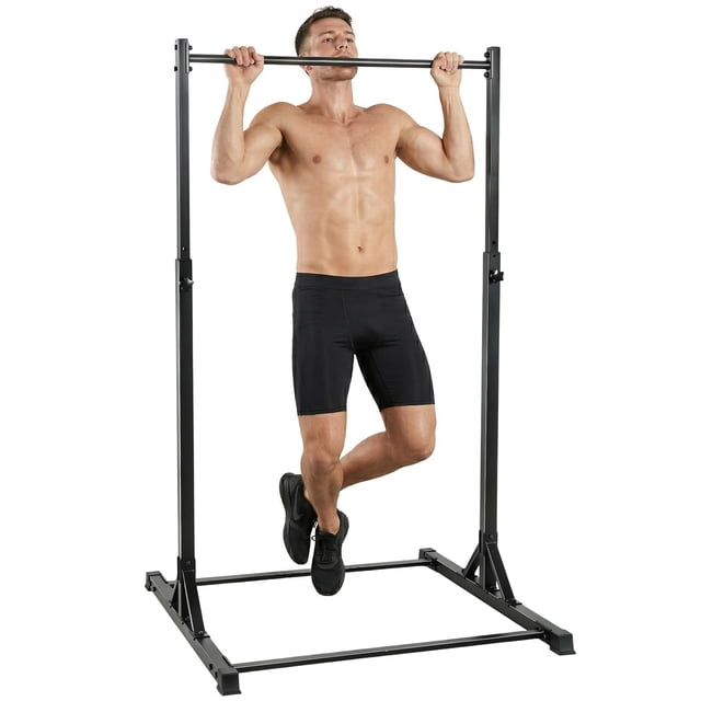 Soozier Station de Traction Portable, Barre de Traction à Hauteur Réglable, Noir