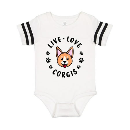 

Inktastic Live Love Corgis Gift Baby Boy or Baby Girl Bodysuit