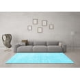 thumbnail image 3 of Ahgly Company Indoor Square Persian Light Blue Traditional Area Rugs, 5' Square, 3 of 4