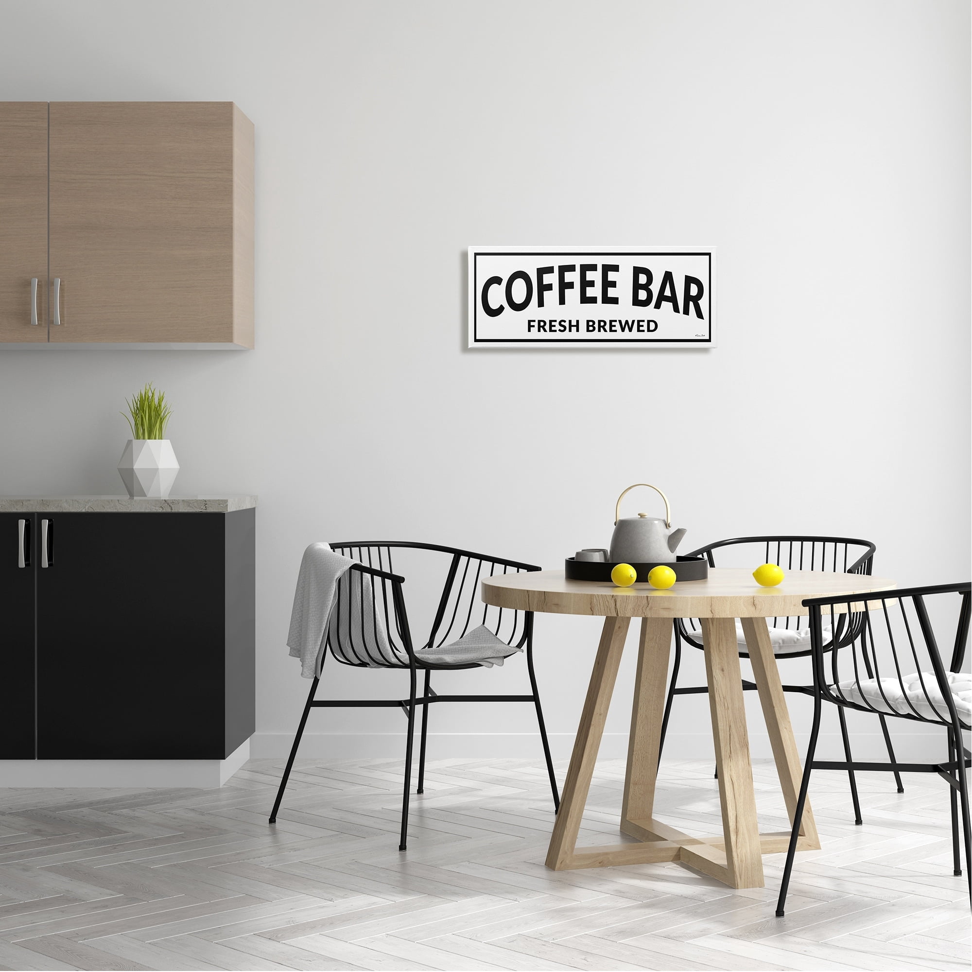 Stupell Industries Coffee Bar Typography Minimal Style Cafe Sign , 24 x 10, Design by Susan Ball