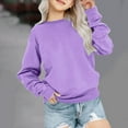 thumbnail image 2 of Mlzmgr Boys Girls Crewneck Sweatshirts Kids Fall Winter Fleece Drop Shoulder Pullover Solid Color, 2 of 5