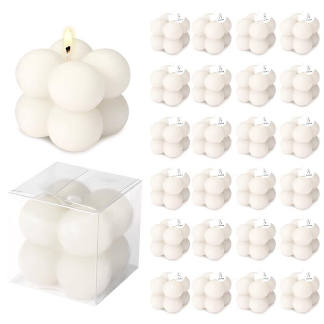 Nasjac Velas Aromaticas Vela Hechas a Mano, 24 Velas Perfumadas de Burbujas Mini, Lavanda/Campanilla/oolong de Melocoton Blanco, Vela Decorativas para el Hogar, Regalo para Mujer, Regalo Dí