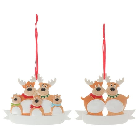 

2Pcs Christmas Cartoon Elk Pendants Resin Xmas Tree Decors (Assorted Color)