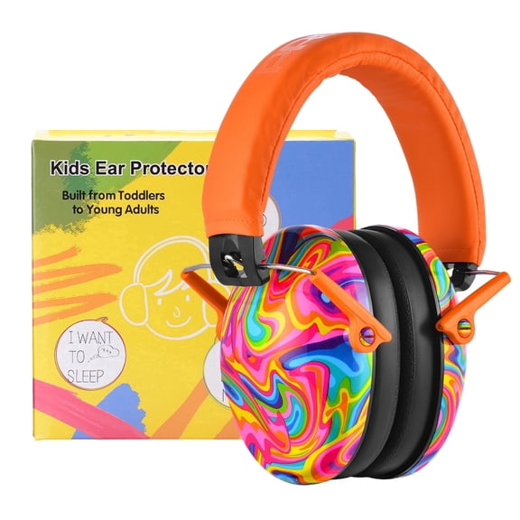 PROHEAR 032 Kids Ear Protection – Ear Muffs for Noise Reduction, 25NRR Noise Cancelling Headphones for Kids,Toddlers, Autism, Sensory Use, Hearing Protection – Orange