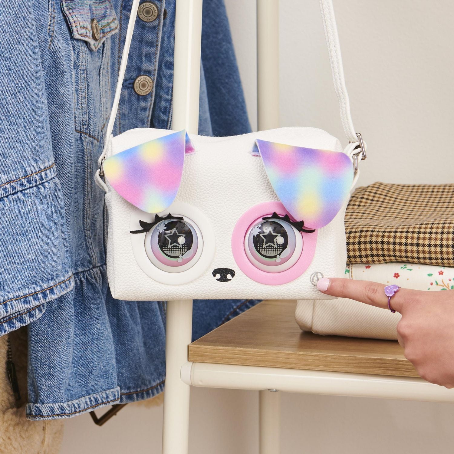 Purse Pets, Rainbow Pup Interactive Purse Pet with Over 25 Sounds and Reactions (Walmart Exclusive), Kids Toys for Girls Ages 5 and up