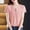 Pink, variant on XPMWRP Womens Babydoll Shirts Crew Neck Button Front Pleated Tunic Tops Short Sleeve Casual Swing Tees for Work Black XXL