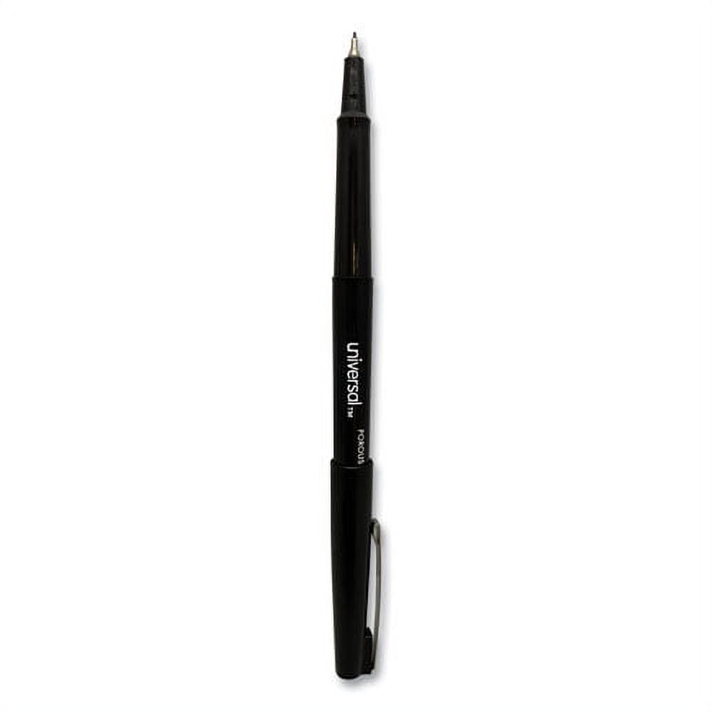 Porous Point Pen, Stick, Medium 0.7 Mm, Black Ink, Black Barrel, Dozen | Bundle of 10 Dozen