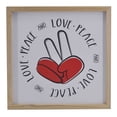 thumbnail image 1 of Wooden Love Peace Finger Sign Decorative Wall Art, 1 of 4