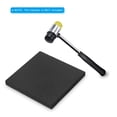 thumbnail image 5 of Uxcell 4x4x0.4" Rubber Bench Block Square Stamping Nonslip Base Hammer Metal, Black 2 Pack, 5 of 5