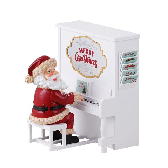 Mr. Christmas 10" Sing Along Santa Musical Decoration, Black
