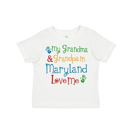 

Inktastic Maryland Grandma Grandpa Love Me Gift Toddler Boy or Toddler Girl T-Shirt