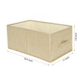 thumbnail image 2 of Contenedores De Almacenamiento Abiertos Con Asa Bopey Organizador De Ropa Contenedor Cesta Plegable De Tela De Lino Para El Hogar Armario Estantes Guardería Juguetes Libros Beige Paquete Grande De 3 (, 2 of 5