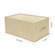thumbnail image 2 of Contenedores De Almacenamiento Abiertos Con Asa Bopey Organizador De Ropa Contenedor Cesta Plegable De Tela De Lino Para El Hogar Armario Estantes Guardería Juguetes Libros Beige Paquete Grande De 3 (, 2 of 5