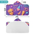 thumbnail image 3 of Purple Mardi Gras Mask Hooded Beach Towel Kids Bath Towels Quick Dry for Pool Swiming 50" x 23.5" Microfiber Soft Bathrobe, 3 of 7