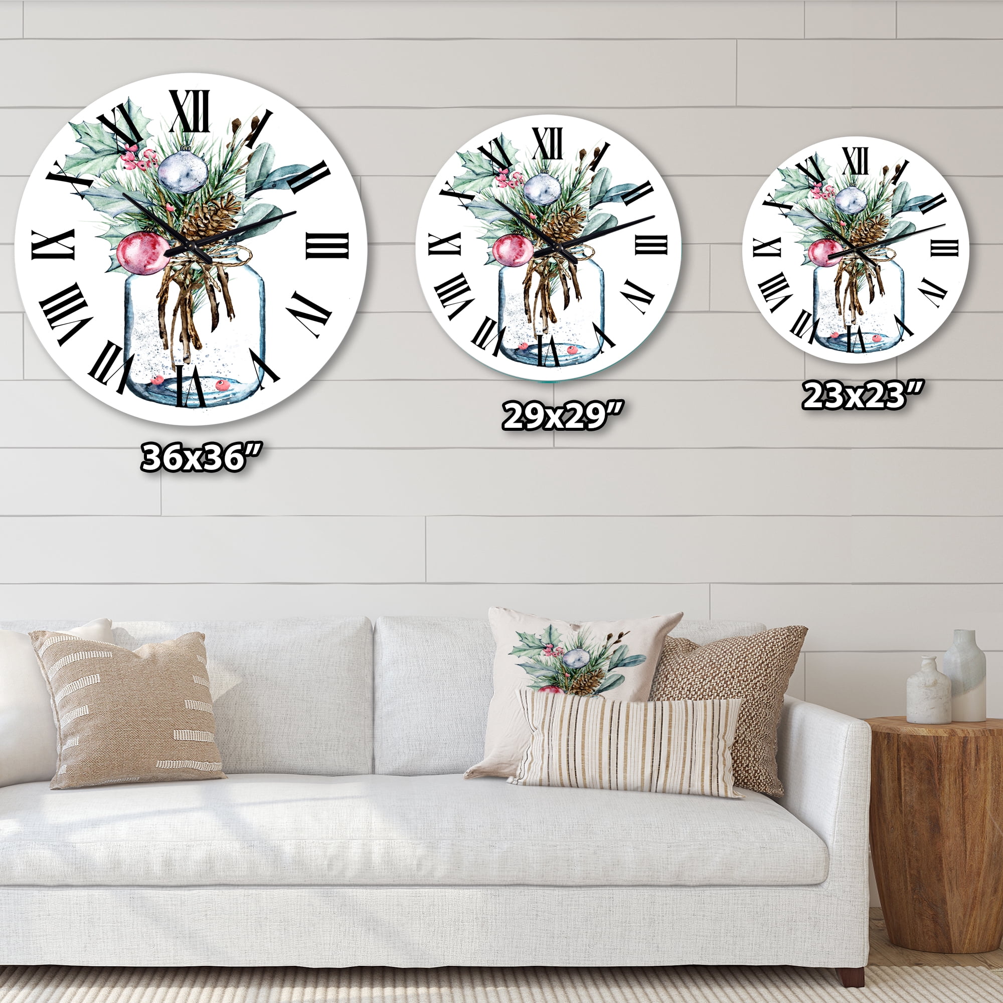 Designart 1 in Quartz Traditional Wall Clock