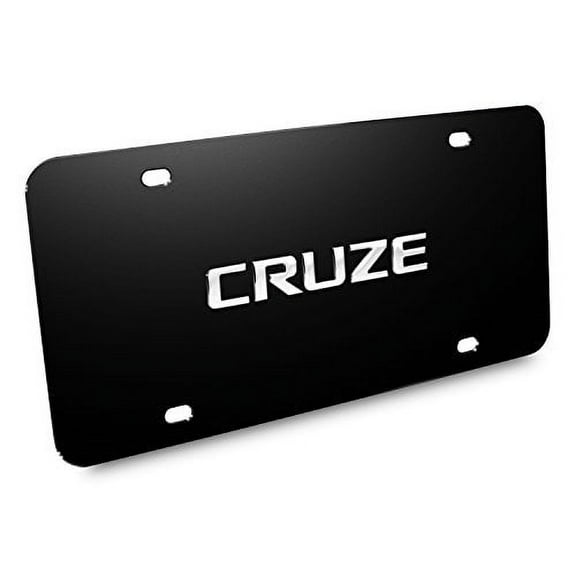 Chevrolet Cruze 3D Nameplate Black Stainless Steel License Plate