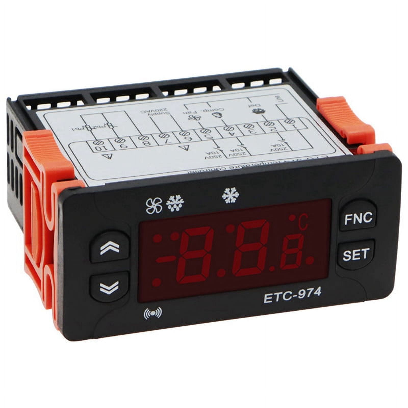 8X ETC-974 Digital Temperature Controller Microcomputer Thermostats Thermostat Refrigeration Alarm 220V Sensor