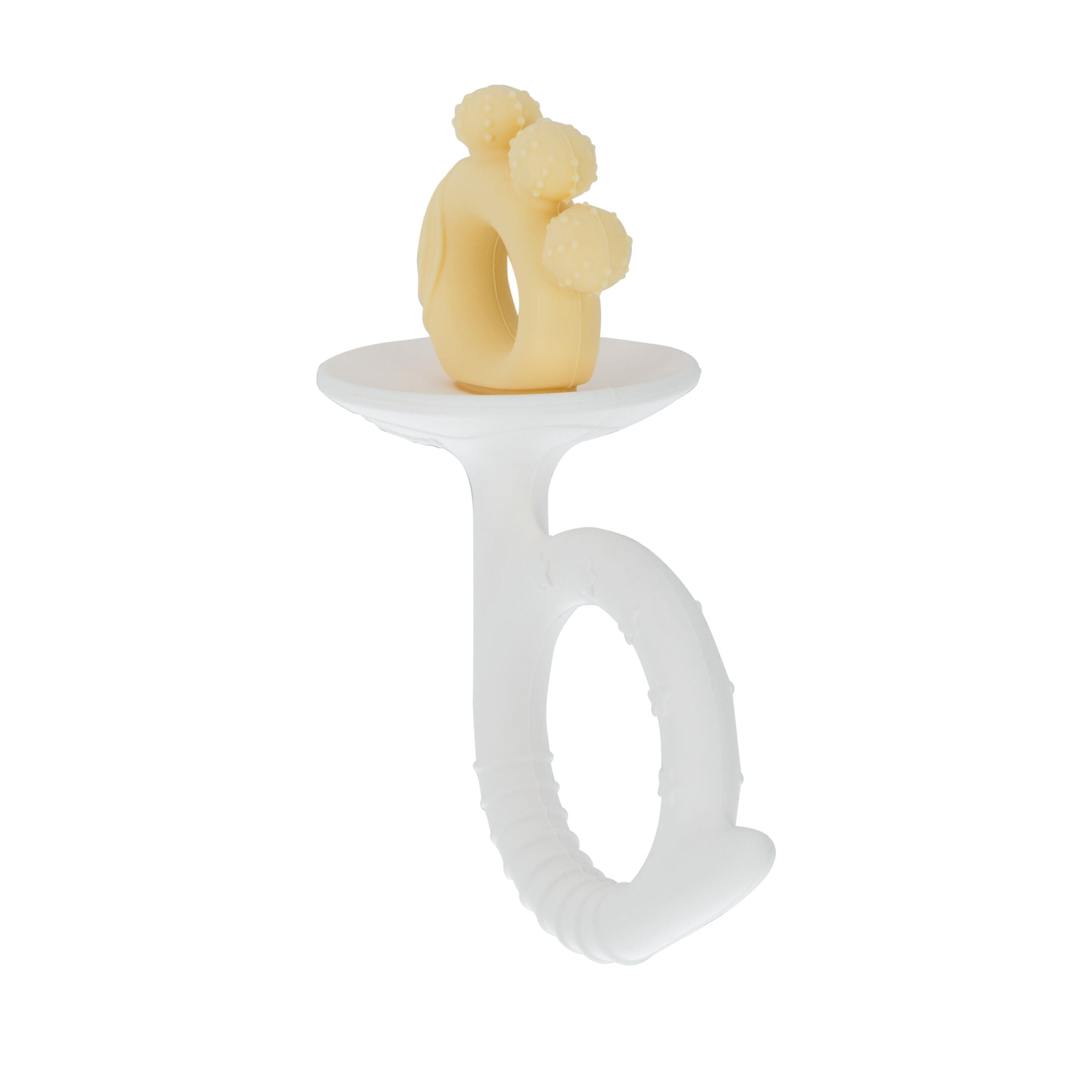 Nuby 2pk Silicone Fun Teether, Bunny & Tuba Teether, Pink and Yellow