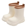 thumbnail image 2 of Hpapadks Boys Rain Boots School and Outdoor Activities Comfortable Durable Casual Bon Cartoon Water Shoes Kids Waterproof Boots White, 2 of 6