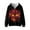 Red Fire Skull, variant on Uorisanigo Zip Up Sweatshirt Cropped Hoodies Lightweight Kids Red Fire Skull Jacket Casual Long Sleeve Hooded Sweatshirt Coat with Pockets Fall Outfits Trendy Clothes