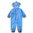 thumbnail image 3 of Impermeable con capucha y pantalón para niños, diseño ergonómico y cómodo, ideal para días lluviosos. Disponible en azul, talla M. ¡Mantén a tus pequeños secos y protegidos!, 3 of 7