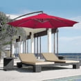 thumbnail image 1 of Parasol de Jardin Rond 3m, Ombrelle de Patio Extérieur, Auvent Pare-Soleil 3m 6/8x, 1 of 4