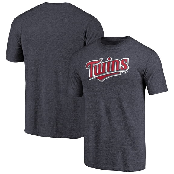 Men's Navy Minnesota Twins Team Wordmark Tri-Blend T-Shirt