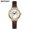 Leather coffee _ golden white, variant on Luxury Ladies Timepiece – Waterproof Quartz Watch with Colorful Dial and Steel Strap