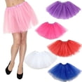 thumbnail image 6 of Women Girls Ballet Tulle Skirt, Summer Dance Solid Princess Mini Dress, 6 of 6