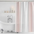 thumbnail image 4 of Pink Striped Waterproof Fabric Shower Curtain,Modern White Striped Abstract Art Aesthetics Waterproof Fabric Shower Curtain for Bathroom Bathtubs Shower Curtains with 12 Hooks Extra Long 72x84, 4 of 8