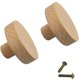 thumbnail image 5 of Perillas de cajón de madera redondas, decoraciones de madera maciza para perillas de cajón de madera terminadas, fáciles de instalar con superficie lisa para muebles, cajones, guardarropas, 20 piezas, 5 of 5