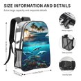 thumbnail image 4 of Sikiie Hawaiian Ship Dolphin Clear Backpack, Transparent Bookbag for School for Women Men, Capacity Clear Bag for College, Travel, 4 of 7