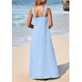 thumbnail image 2 of Vestido de verano PRETTYGARDEN para mujer 2025 con tiras holgadas, azul, XL, 2 of 9