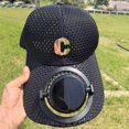 thumbnail image 2 of LiuXxxx Solar Powered Fan Cap for Summer with Extended Brim Breathable Mesh Unisex Sunshade Visor Outdoor Recreational Couple Daily Beach Date Casual Style Black, 2 of 4