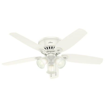 Hunter 52" Builder LP w 3 Lights 52 inch Snow White Ceiling Fan with Light