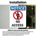 thumbnail image 3 of (2 Pack) No Access Sign With Symbol OSHA Notice Sign 10 Inch X 14 Inch Vinyl Label Decal Sticker Weather Resistant, UV Protected for Workplace, Business, and Construction Site, Made in, 3 of 7