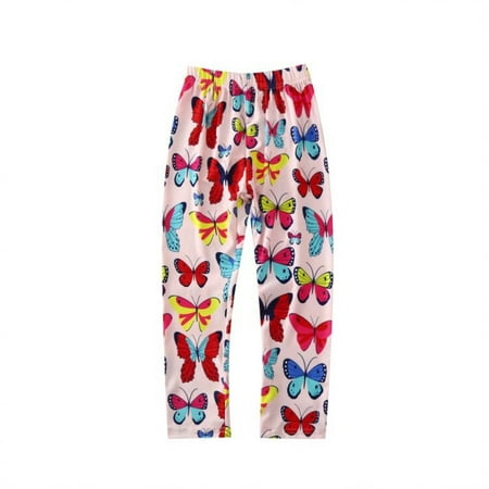 

ZHUASHUM Baby Toddler Leggings Casual Pants Girl Animal Kids Food Print Yoga Pants Sport Girls Pants