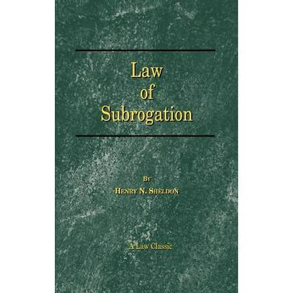 Law of Subrogation (Paperback)