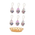 thumbnail image 2 of Elodie 6 Pieces Easter Eggs Decorations Colorful for Living Room Tabletop Farmhouse Basket Print, 2 of 8